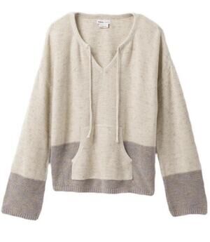 prAna Women's Long Sleeve Lightweight Pullover Sweater Small Taupe Purple Cozy
